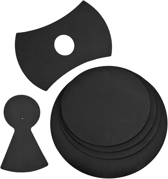 XCEL 6 Piece Foam Drum Mute Pads With Cymbal dampener+ Hi Hats Set - Water Oil Resistance drum pads silencer drum mute pads- Indoor Outdoor Drumming Practice drum dampers Fits 12" 13" 14" 16"