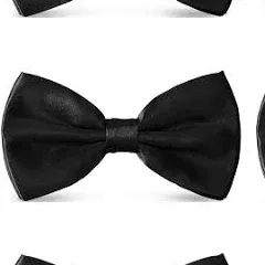 Men's Bowties Formal Satin Solid - 6/12 Pack Bow Ties Pre-tied Adjustable Ties for Men Many Colors Option in bulk