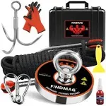 FINDMAG Magnet Fishing Kit with Case 1500 LBS Pulling Force Super Strong Fishing