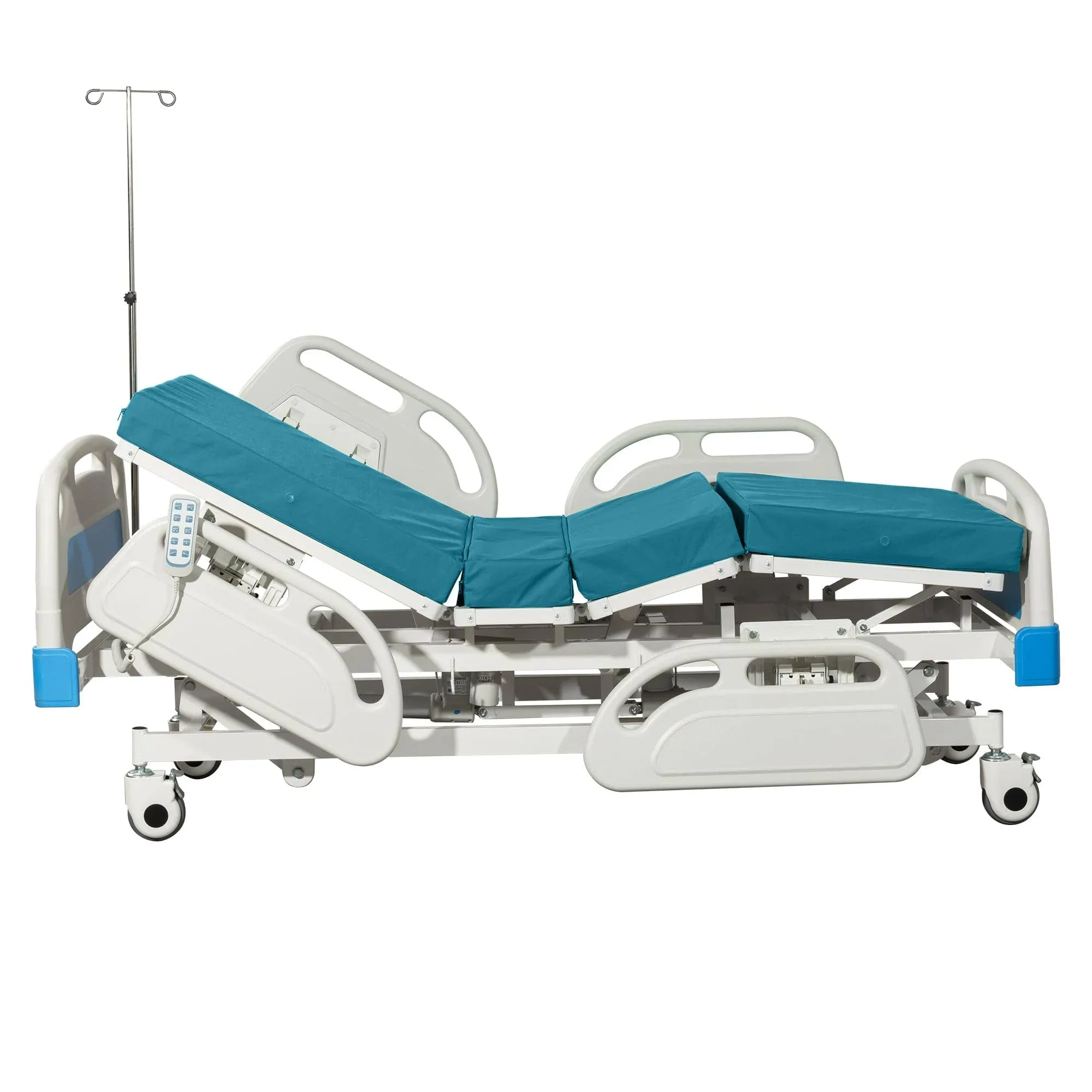 Elenker Premium 5 Function Full Electric Hospital Bed for Home and Hospital Use (with Mattress & IV Pole).