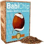 BabiChip Coconut Chip Substrate for Reptiles 12 Quart Loose Small Sized Coco Husk Chip Bedding for Ball Pythons, Other Snakes, Tortoises, Geckos, Frogs, or Lizard Terrarium Tanks