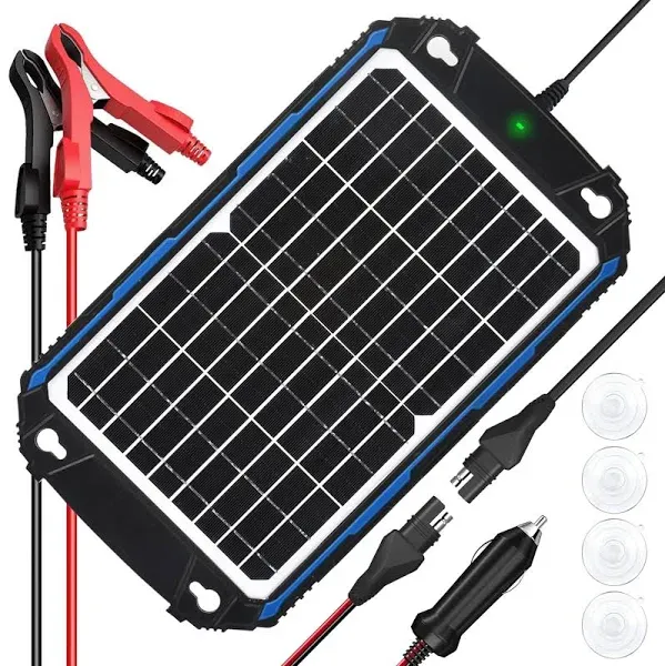 SUNER POWER Waterproof 12W 12V Solar Battery Charger Pro 12 Volt Solar Panel