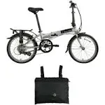 Dahon Mariner D8 Folding Bike (Brushed) with Foldable Carry Bag Bundle (2 Items)