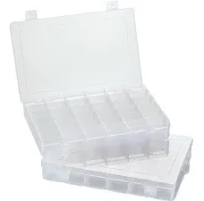 Medca 36 Grid Clear Plastic Organizer Pack of 2