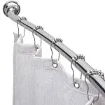 Bath Bliss Expandable Cuved Shower Curatin Rod, 42"-72"