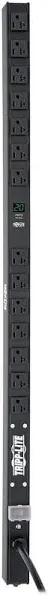 Tripp Lite Metered PDU, 20A, 14 Outlets (5-15/20R), 120V, L5-20P/5-20P Adapter, 0U Vertical Rack-Mount Power, 36 in. (PDUMV20-36),Black