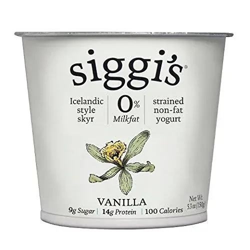 Siggi's Yogurt, Nonfat, Vanilla, 4 Pack - 4 pack, 5.3 oz cups