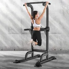 Power Tower Pull Up Bar Workout Dip Station