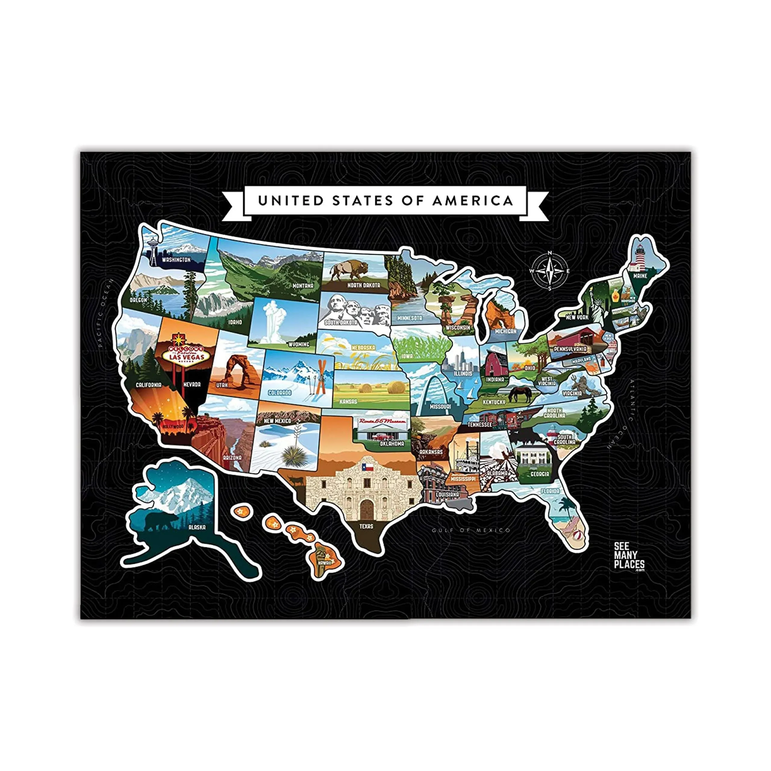 See Many Places Scratch Off Travel Map