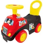 Kiddieland Disney Lights 'N' Sounds Ride-On: Mickey Mouse Kids Interactive Push Toy Car, Foot to Floor, Toddlers, Ages 12-36 Months, Large