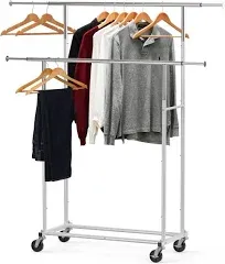 Simple Houseware Standard Double Rod Garment Rack