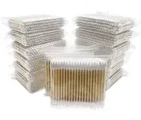 1200-Piece Precision Tip Cotton Swabs with Bamboo Sticks - Makeup &amp; Electronics