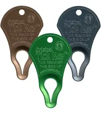 Original Tick Key Removal Tool Device 3 Pack Multi Color Pets Dog Cat Human 3PK