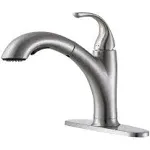 Kitchen Faucet with Sprayer Brushed Nickel, RV Kitchen Sink Faucet, Stainless...