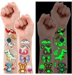 Partywind 380 Styles Luminous Temporary Tattoos Stickers