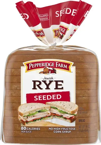 Pepperidge Farm Jewish Rye Seeded Bread - 16 oz