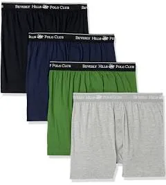 Beverly Hills Polo Club Men's 4 Pack Knit Boxer