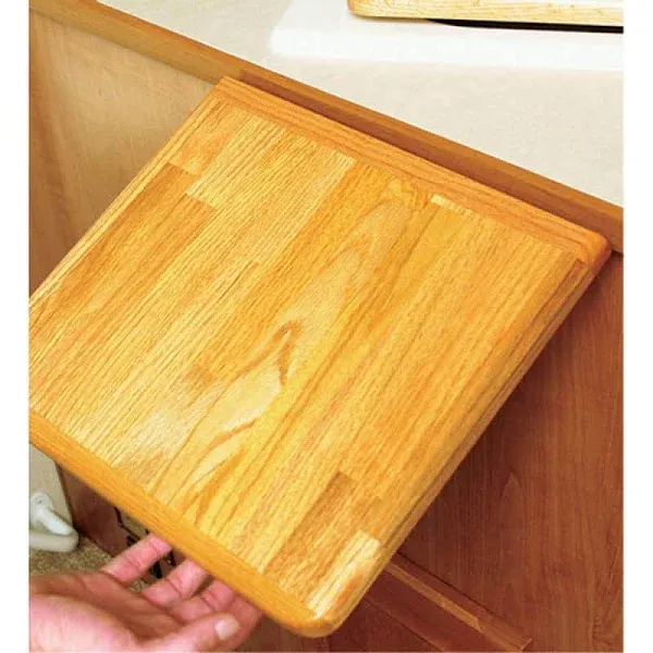 Camco RV Oak Accents Countertop Extension | Measures 12-inches, 13-1/2-inches, and 3/4-inches Thick | Oak Brown (43421)