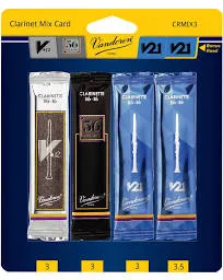 Vandoren CRMIXBB3 Classical Bb Clarinet Reed Mix Card - Strength 3