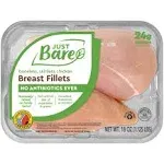 Just Bare Natural Fresh Chicken Tenders | No Antibiotics Ever | Boneless | Skinless | 0.88 LB