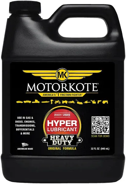 1 Qt MotorKote Heavy Duty Hyper Lubricant Engine Treatment, Increases horsepower