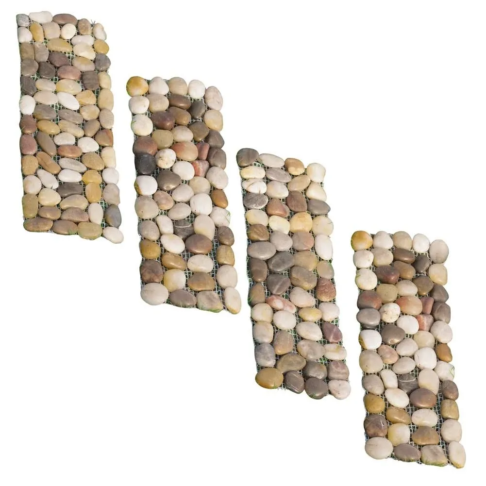 Collections Etc Stone Garden Border Path Mats - Set of 4