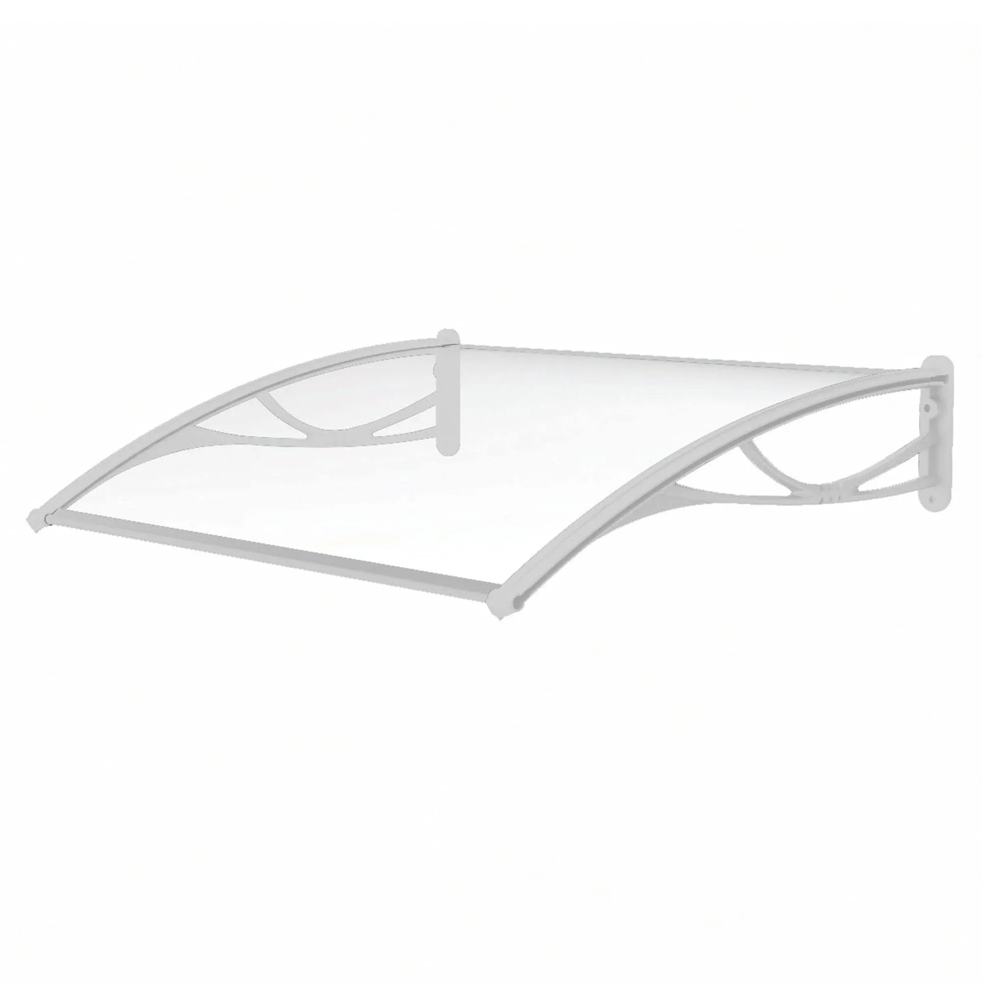 Advaning DA4731-PWS1N PN Series Polycarbonate Door Awning, 47" W x 31" D, White