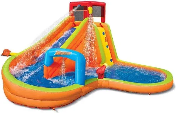 Banzai Lazy River Inflatable Outdoor Water Park Slide and Splash Pool (Used)