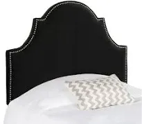 Safavieh Mercer Collection Hallmark Velvet Headboard, Twin, Black