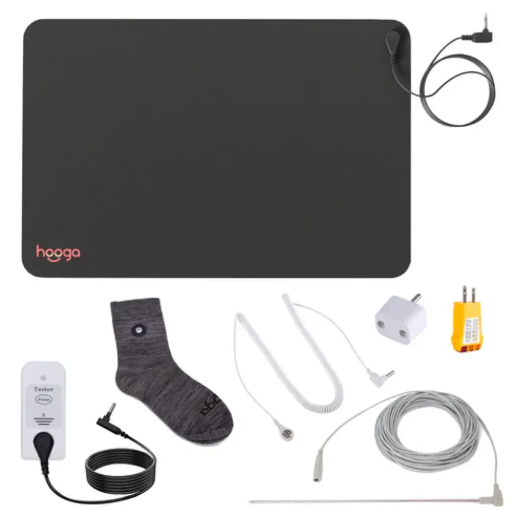 Hooga Grounding Mat Kit Pain Relief Energy Sleep Inflammation Conductive Socks