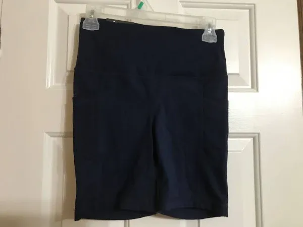 Member&#039;s Mark Women&#039;s Black High Waist with Side Pockets Stretch Bike Short New