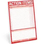 1-Count Knock Knock Action Items! Pads, Funny Office Notepads & To Do List Notepads, 6 x 9-inches each