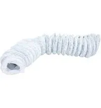 Flexible Hose, White, Vinyl, 4-In. x 50-Ft.