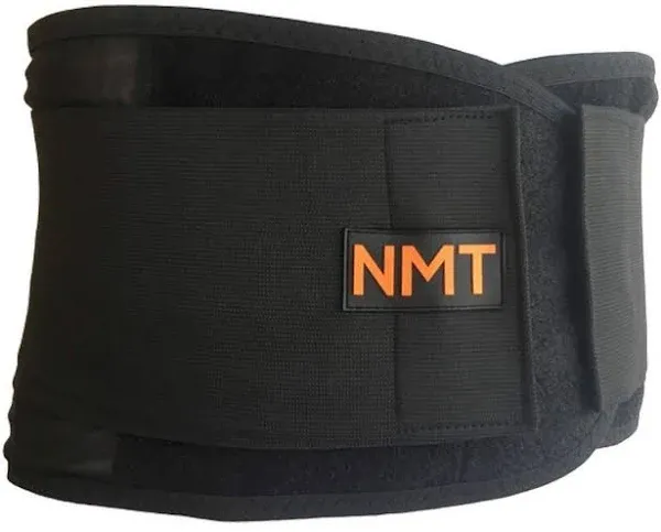 Back Brace by NMT ~ Lumbar Support Black Belt ~ Posture Corrector ~ Pain Relief from Arthritis, Sciatica, Scoliosis, Backache, Slipped Disc, Hernia, Spinal Stenosis ~ Injury Prevention ~ 4 Adjustable Sizes - 'M' Fits Waist 28-34" (71-86cm)