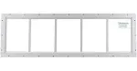 Shed Windows and More Transom Window 10" X 35" White Flush Mount Tempered Glass