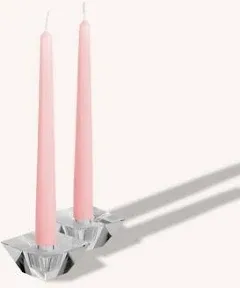 Hyoola Tall Taper Candles - 12 Inch Light Pink Unscented Dripless Taper Candl...