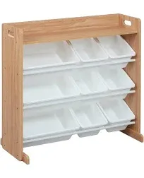 3-Tier Organizer with Shelf and 9 Bins, Toy Storage