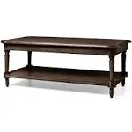 Maven Lane Pullman Traditional Wooden Coffee Table, Antiqued Brown (For Parts)