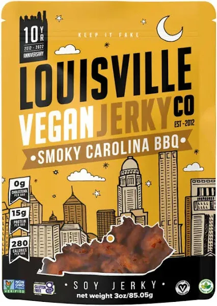 Louisville Vegan Jerky Smoky Carolina Bbq