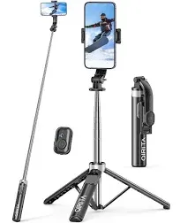 Selfie Stick & Phone Tripod, All in 1 Selfie Stick Tripod with Remote, Phone Travel Tripod Stand for Video Recording, Live Streaming, Photograph, Group Photo, Vlog Compatible with All Cellphones