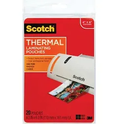 Scotch Thermal Laminating Pouches, 5 Mil Thick for Extra Protection, 4.37 Inches