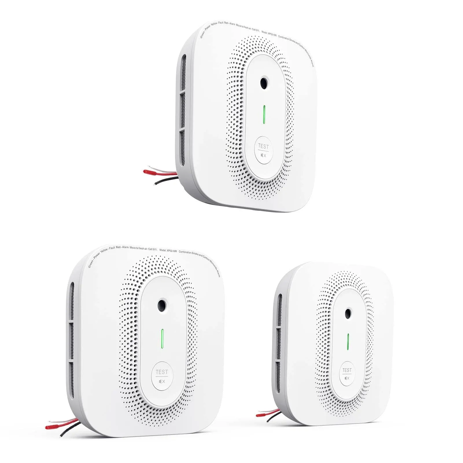 X-Sense Smoke Detector Carbon Monoxide Detector Combo Hardwired with Voice Location, Hardwired Interconnected Smoke and Carbon Monoxide Detector,