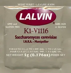 Lalvin K1V-1116 Wine Yeast - 10-Packs