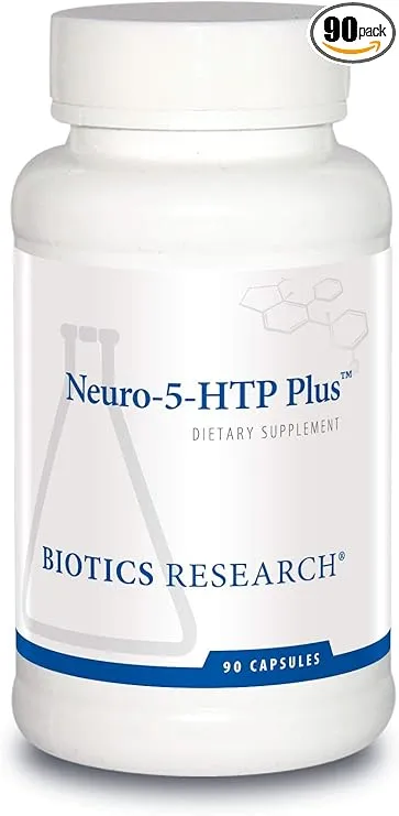 Biotics Research Neuro 5 HTP Plus Neurological Support, Calm Brain Activity, Healthy Sleep Patterns, Overall Sense of Well-Being, Promotes Relaxation, Serotonin Precursor, L Theanine. 90 Caps