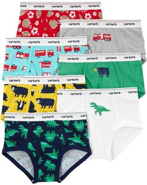 Carter's Boys 7-Pack Cotton Briefs Underwear