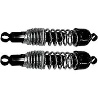 Classic Cafe Japanese Motorcycle Rear Shocks Eye To Clevis 340mm Black,Chrome