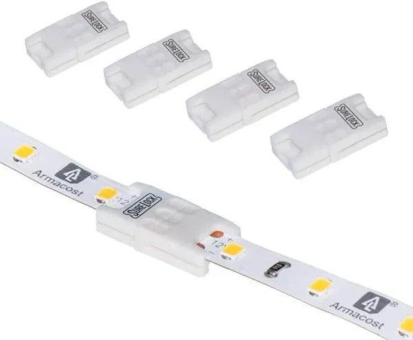 Armacost Lighting SureLock White LED Tape Light Splice Connector- 5 Pack. 560821