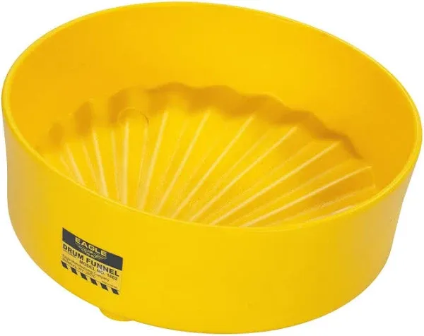 Eagle 1662 Drum Funnel with Brass Screen, 18" Diameter x 7" Height, Yellow