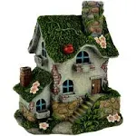 Solar Ladybug Cottage, Fairy Garden House, Fairy Home, Mini Cottage