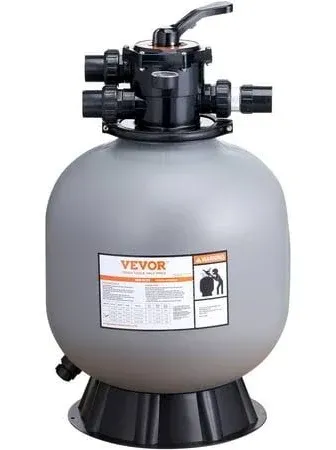 22&#034; Sand Filter System for Pools, 55 GPM, 7-Way Valve, Inground/Above Ground